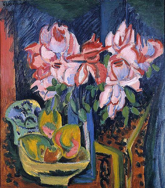 Pink Roses, Ernst Ludwig Kirchner